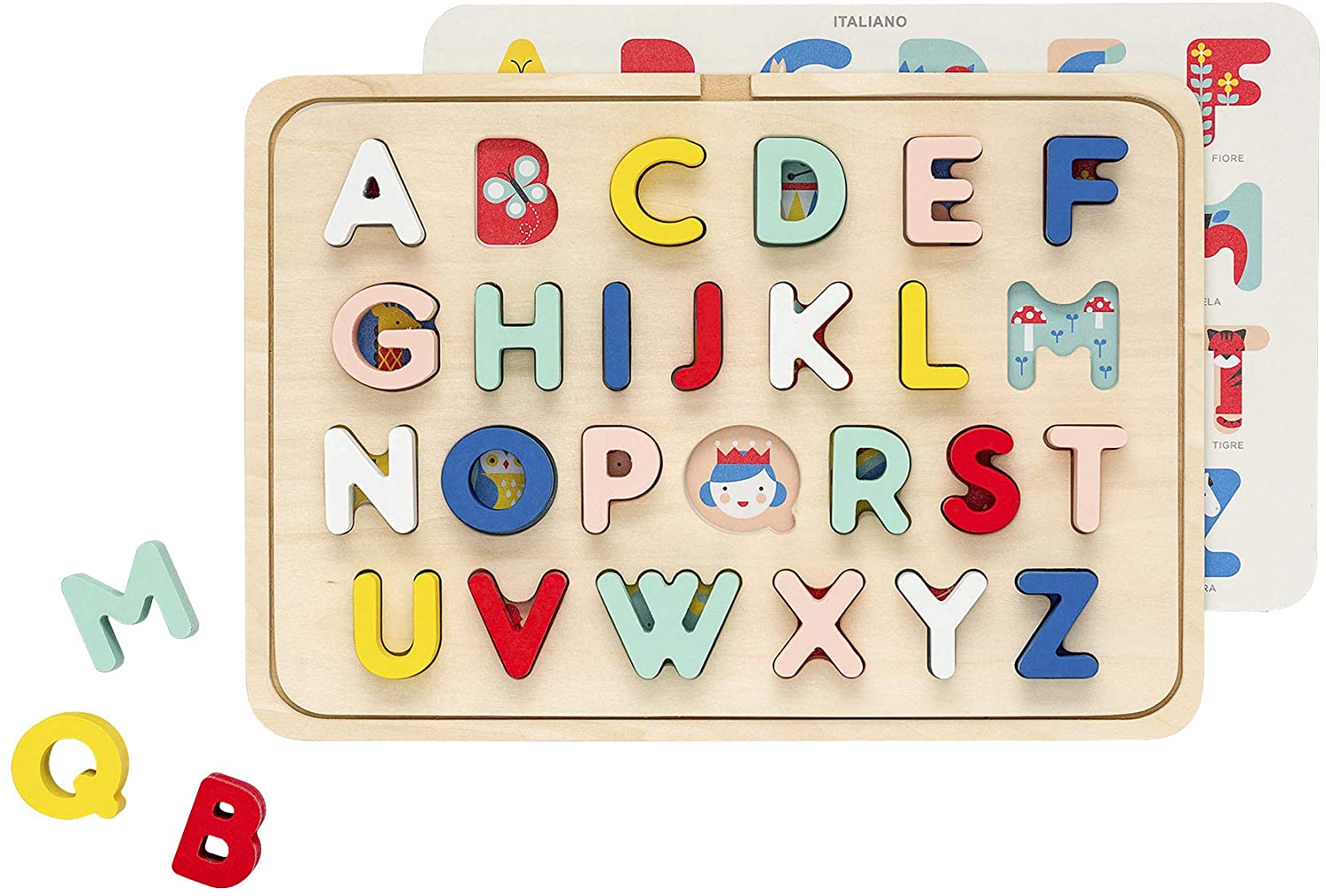 Multi Language Alphabet Wooden Tray Puzzle