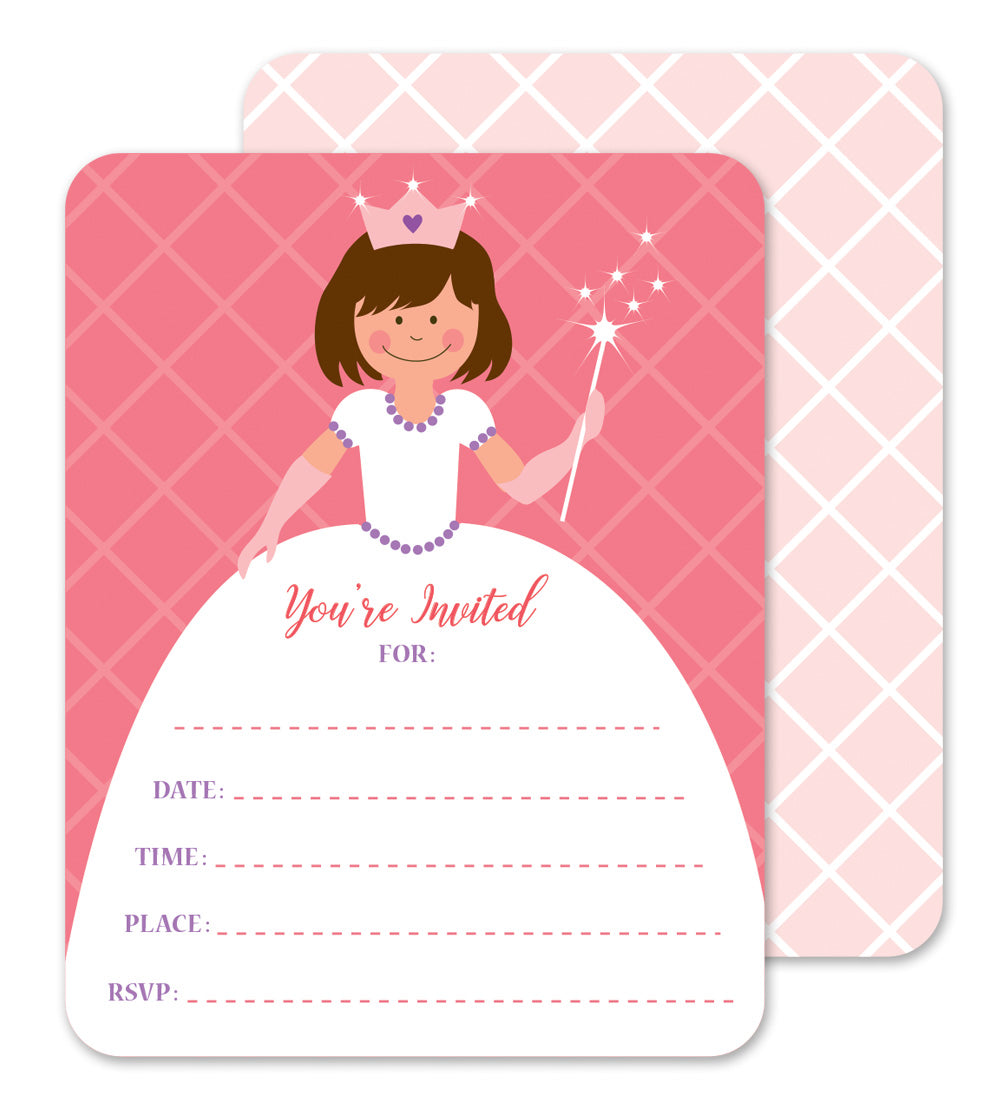 Princess Party - Fill-in Party Invitations