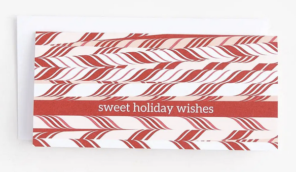 70% OFF Sweet Holiday Wishes - Candy Cane Money Card