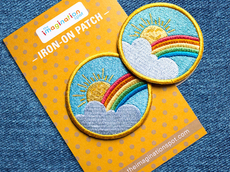 Iron on Patch - Rainbow Sunshine - Embroidered Patches - The Imagination Spot - 3