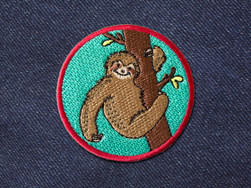 Sloth patch - Denim Patches by The Imagination Spot