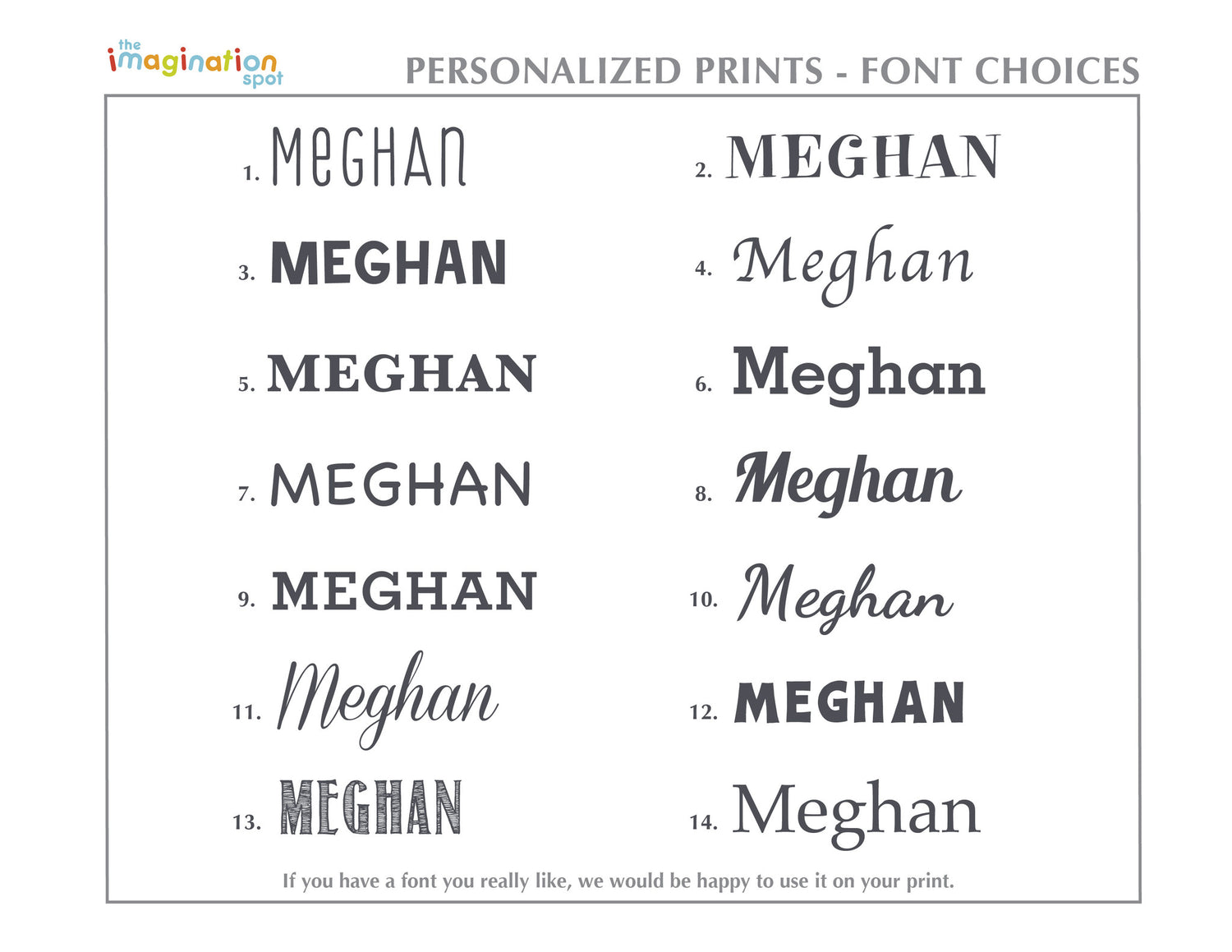 Personalized Art Print - Fish - Font Choices