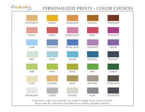 Personalized Art Print - Ballerina - Color Choices