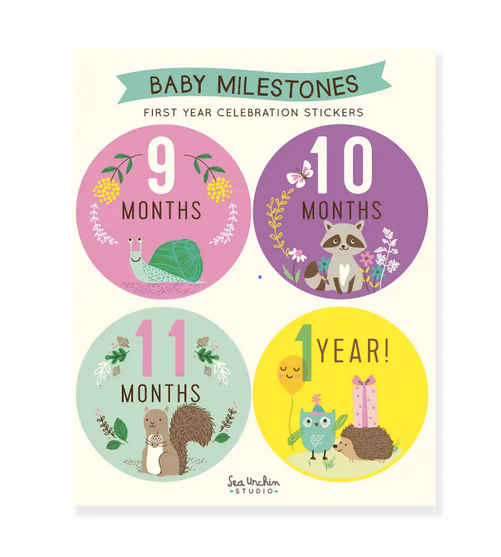 Baby Milestone Stickers Set - Woodland Animals