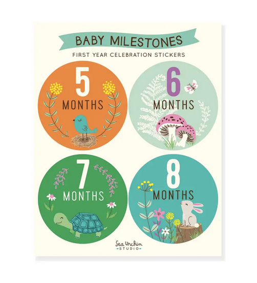 Baby Milestone Stickers Set - Woodland Animals