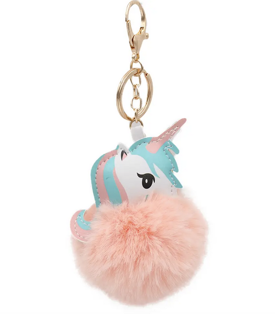 Fuzzy Pom Pom Keychains