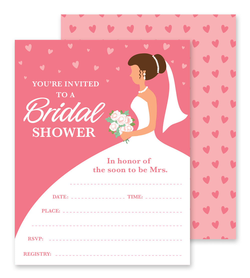 Bridal Shower - Fill-in Party Invitations