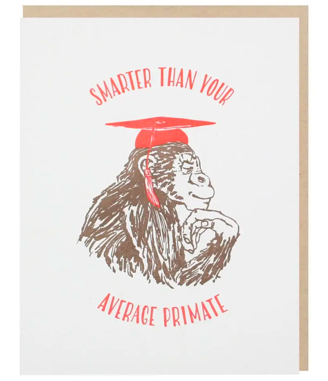 Chimpanzee Grad- Letterpress Graduation Card