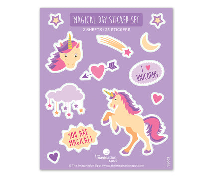 Unicorn sticker Sheet - Cute permanent stickers