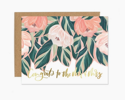 Congrats to the Mr. & Mrs.- Wedding Card