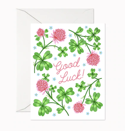 Four Leaf Clover Good Luck - Card