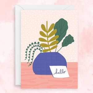 Hello Note Card - Thinking of You Card