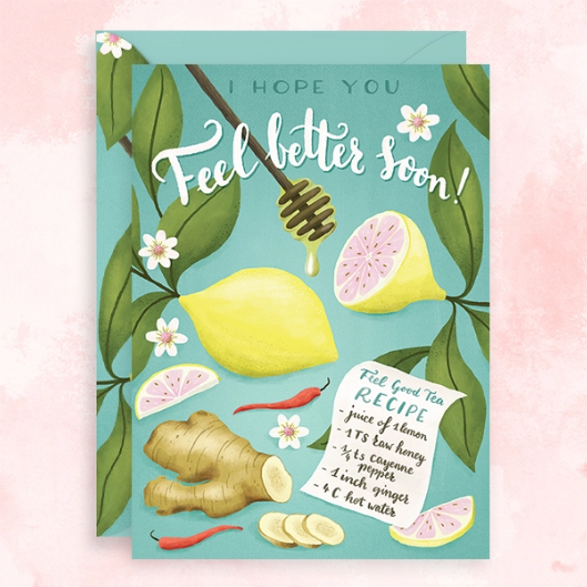 Lemon Remedy Feel Better Soon - Get Well Soon Card