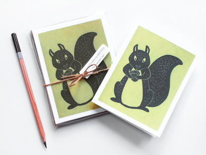 Squirrel Note Card Set - Woodland Animals - Handmade Cards - The Imagination Spot - 3