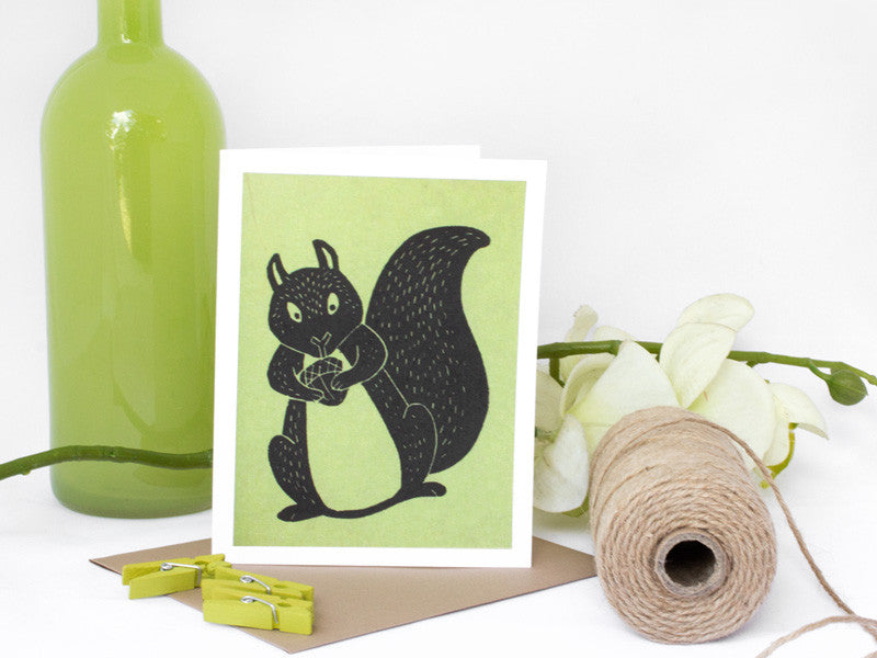Squirrel Note Card Set - Woodland Animals - Handmade Cards - The Imagination Spot - 1