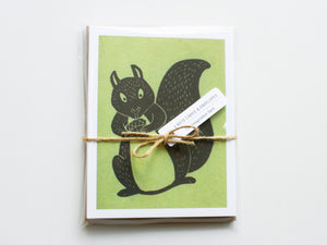 Squirrel Note Card Set - Woodland Animals - Handmade Cards - The Imagination Spot - 4