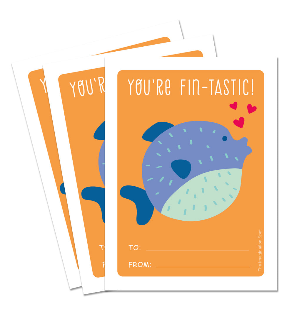 Valentine Card Set - Fintastic - Personalized Valentine Cards