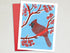 Christmas Card- Cardinal - Handmade Cards - Linocut