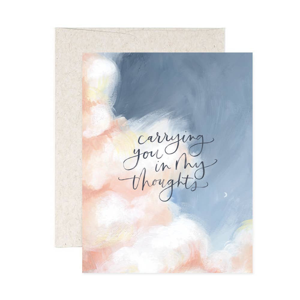 30% OFF Carrying You In My Thoughts - Sympathy Card - Thinking of you Card
