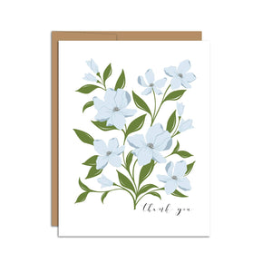 Thank You Dogwood Bouquet Greeting Card - Thank You Card