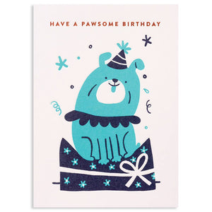 Pawsome - Cute Birthday Card