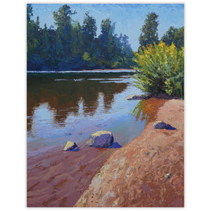 Sandy River Shoreline Blank Notecard