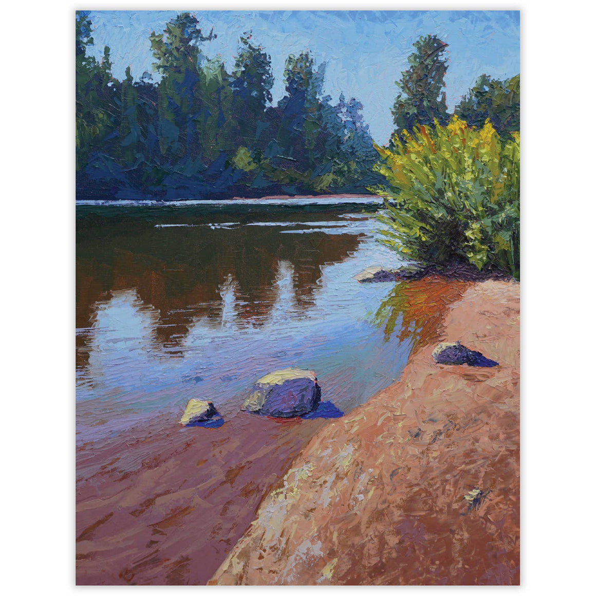 Sandy River Shoreline Blank Notecard