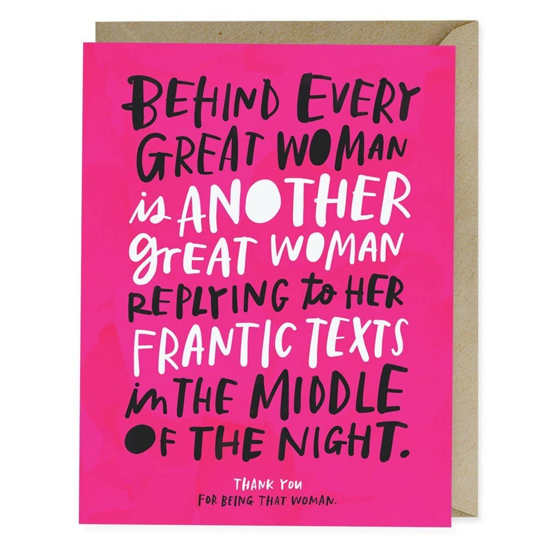 Every Great Woman - Thank You Card for friend
