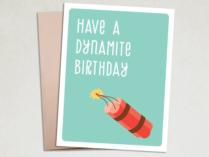 Personalized Birthday Card - Dynamite Birthday - The Imagination Spot - 1