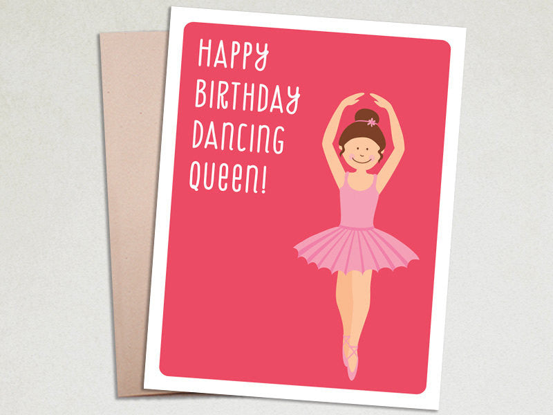 Birthday Greeting - Dancing Queen - Birthday Card for Girls - The Imagination Spot